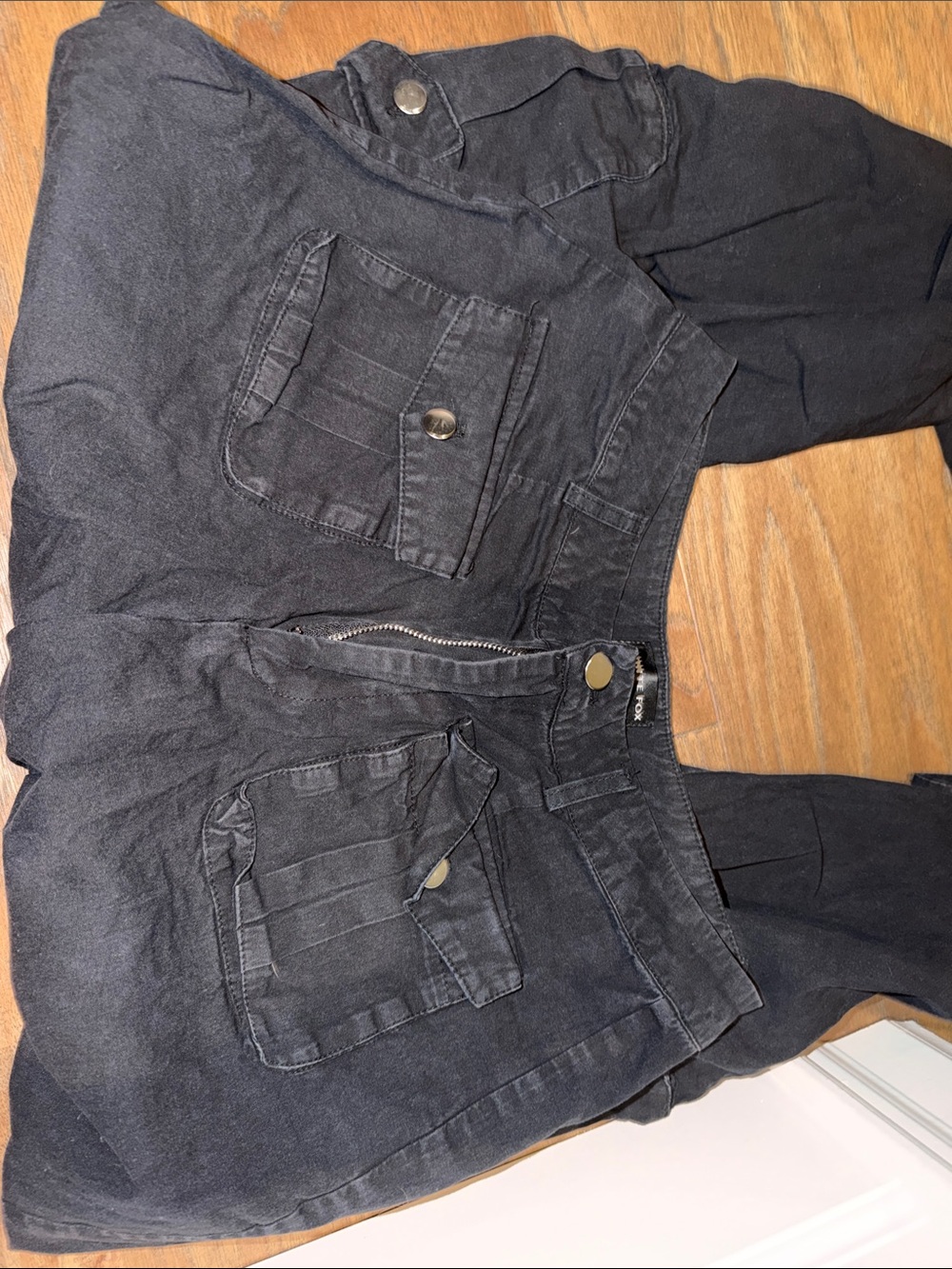 White Fox Boutique Black Cargo Jogger Pants